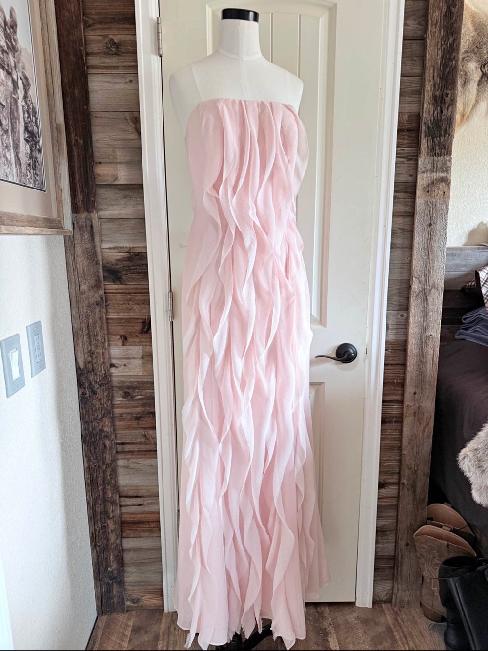 Vintage Vera Wang Strapless Maxi Dress